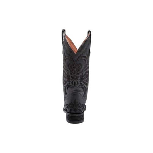 21ApJ9vGSiL.jpg Women's Leather Cowgirl Embroidered Square Toe Boot Pull-on Comfortable Fit Western Style