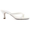 Strappy Kitten Heels for Women Square Open Toe Heeled Thong Sandals Low Heel Sexy Trendy Flip Flop Party Casual