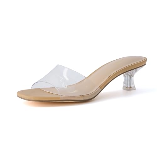 Women's Doral Lucite Kitten heel mule sandals +Memory Foam, Wide Widths Available