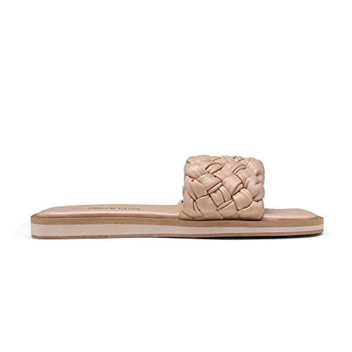 21WR0xzx4L.jpg Women's Square Open Toe Slide Sandals Cute Slip on Braided Slides Flat Sandals for Summer