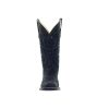 21mO4m4OfML.jpg Women's Leather Cowgirl Embroidered Square Toe Boot Pull-on Comfortable Fit Western Style