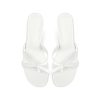 Gold Kitten Heel Sandals for Women Flip Flop Strappy Mule heels Rounded Open Toe Heeled Thong Sandals Women