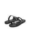 Women's Clear Studded Rhinestone Slide Sandals Slip on Open Toe Cute Flat Sandals for Summer