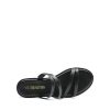 Women's Clear Studded Rhinestone Slide Sandals Slip on Open Toe Cute Flat Sandals for Summer