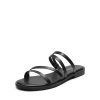 Women's Clear Studded Rhinestone Slide Sandals Slip on Open Toe Cute Flat Sandals for Summer