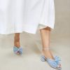 Women's Bow Knot Heeled Sandals Ankle Buckle Strap Chunky Heeled Open-toe Comfortable Wedding Party Fashion Heeled