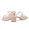Strappy Heels For Women Low Chunky Block Heel Heeled Sandals Square Open Toe Slip On Slides Mules
