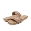 31RSG2tYGSL.jpg Women's Square Open Toe Slide Sandals Cute Slip on Braided Slides Flat Sandals for Summer