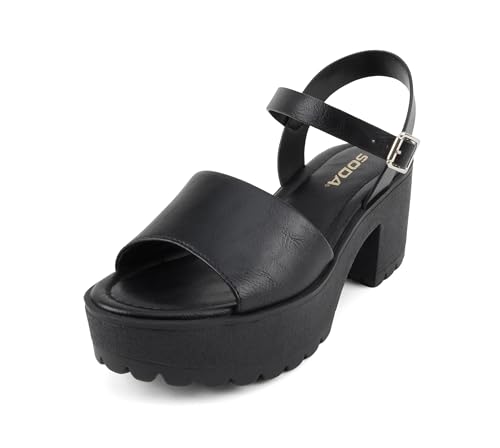 31SrCV81m2L.jpg ??Stacie?? ~ Women Open Toe Lug Sole Mid Block Heeled Sandals with Adjustable Ankle Strap