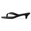 Women??s Flip-Flops Kitten Heels Thong Sandals For Women Square Toe Slip On Fashion Summer Dress Sandals
