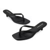 Women??s Flip-Flops Kitten Heels Thong Sandals For Women Square Toe Slip On Fashion Summer Dress Sandals