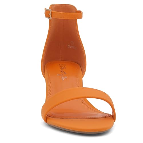 Women??s Low Heels ?C Open Toe Chunky Block Heeled Sandals with Ankle Strap | Comfortable Dressy Short Heels for Prom, Wedding,