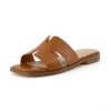 Voyage Cutout Strap Slides for Women, Slip On Summer Flats, Trendy Footwear, Comfortable Vacation Style Sandals for Women 2025