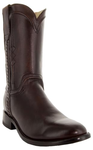 Men's Roper Cowboy Boots, Genuine Leather Men's Cowboy Boots, Western Boots For Men H4003