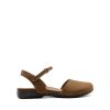 Women's Closed Toe Sandals Arch Support Comfort Cork Footbed Flat Sandals Summer Shoes