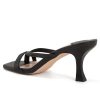 Womens Kitten Heels Sandals Square Open Toe Thong Slides Backless Slip on Slippers Shoes