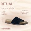 Ritual Women’s Slide Sandal – Suede Slip-On with Cork Footbed, Contoured Insole & Flexible Lightweight Outsole