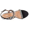 Womens Heels Sandals Sparkly Dress Shoes Low Kitten Heel Rhinestone Bride Wedding Shoes Black Silver Gold White