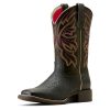 41LzBO0DAeL.jpg Womens Buckley Square Toe Casual Boots Mid Calf Low Heel 1-2" - Black