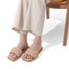 41Qf58O3NHL.jpg Women's Square Open Toe Slide Sandals Cute Slip on Braided Slides Flat Sandals for Summer