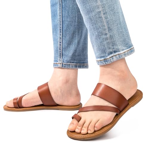 41XRm6fDIHL.jpg Women's Slide Sandals Slip On Flat Flip Flop Thong Casual Summer