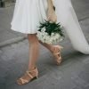 Womens Chunky Low Heels Comfortable Open Toe Ankle Strap Heeled Sandals Strappy Block Heels Dress Shoes for Wedding Bridal