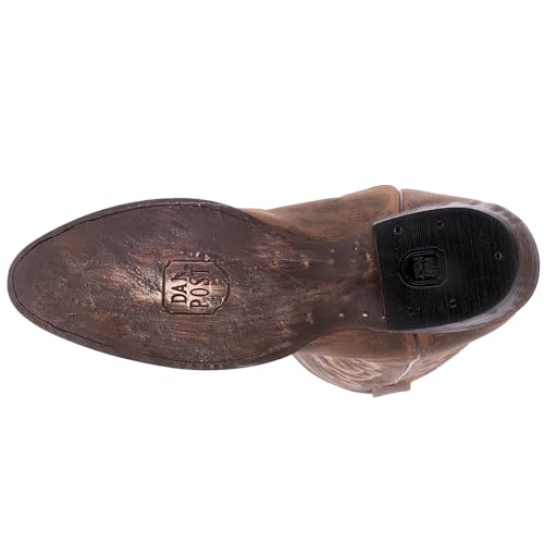 41aBmgICHiL.jpg Mens Renegade Embroidered Round Toe Casual Boots Mid Calf - Brown