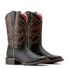 51RX0Yg43gL.jpg Womens Buckley Square Toe Casual Boots Mid Calf Low Heel 1-2" - Black