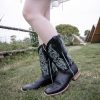 51YPDrME5ML.jpg Women Western Boots Hand Painted, Square Toe, Full Grain Cowhide, 4-Layer Composite Sole(PLT203604)