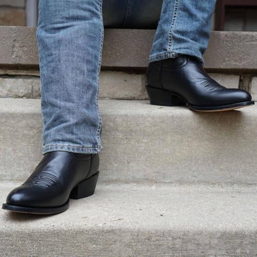 Mens Classic Round Toe Cowboy Boots H7001