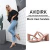 51c5fLKuIuL.jpg Women's Square Open Toe Heeled Sandals Two Strap Mules Slip On Block Chunky Mid Heels Sandals